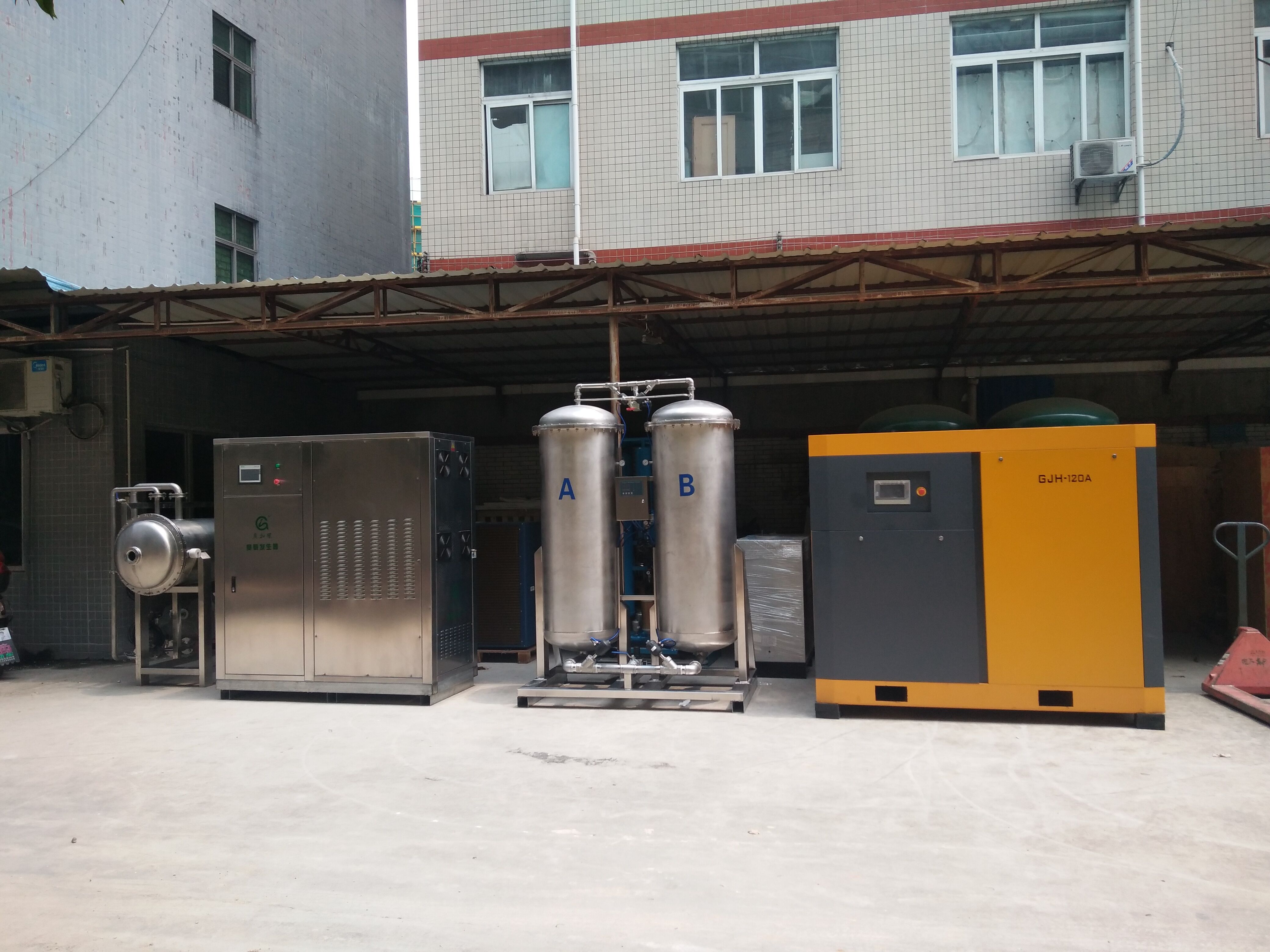 佳環8月份，出貨一套5KG氧氣源臭氧發生器應用于洗滌廢水回水處理